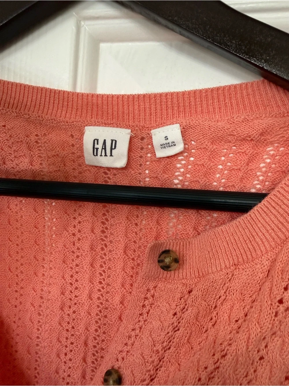 GAP Coral Knit Tank & Cardigan Set - Coral Peach